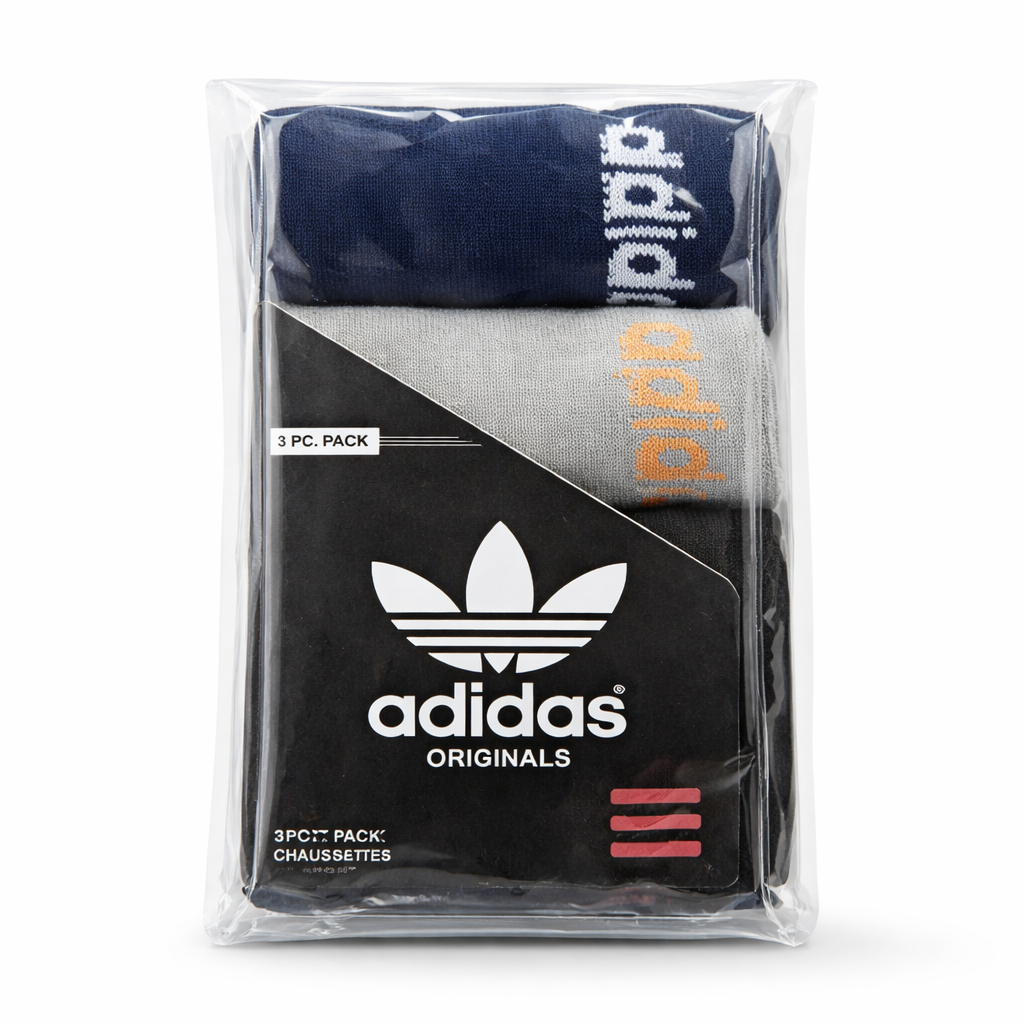 Adidas Premium Cotton Ankle Socks - 3 Pair Combo Multi Color