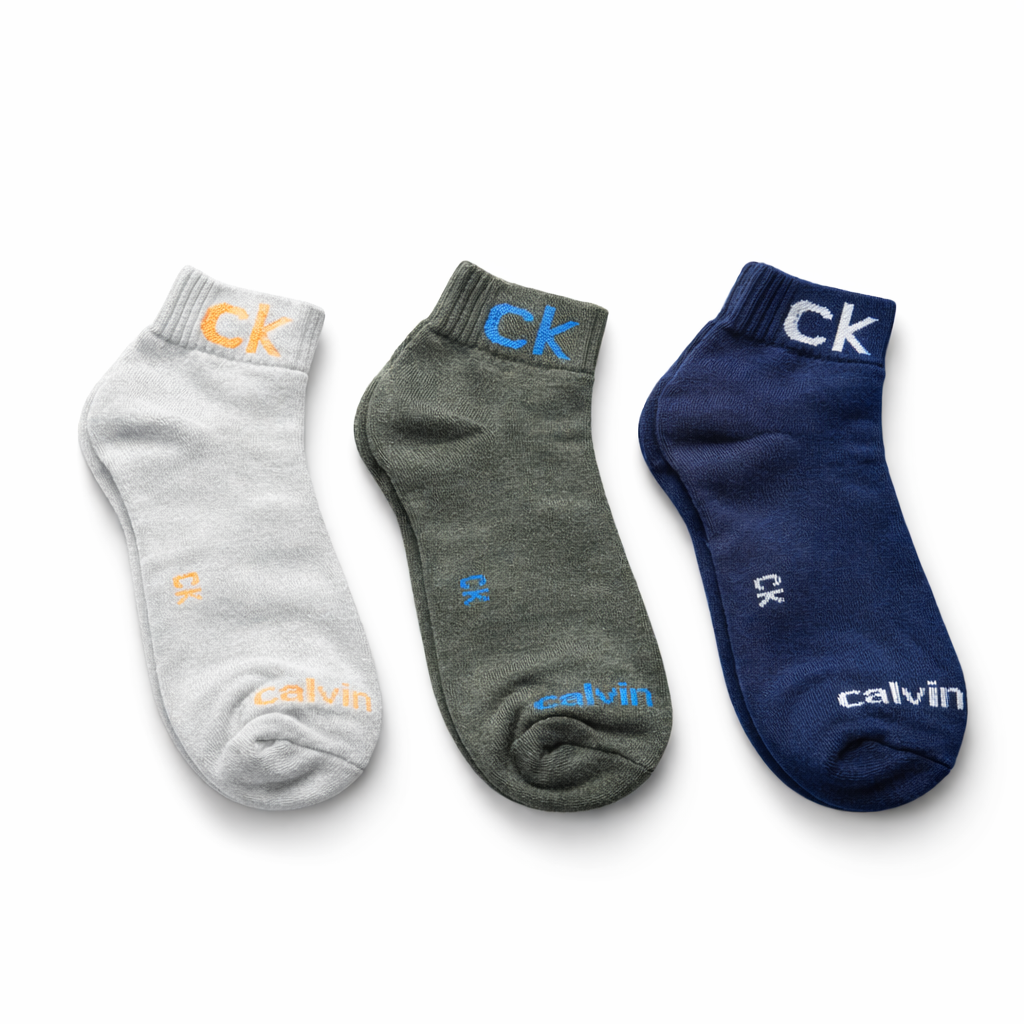 CK Premium Cotton Ankle Socks Pack of 3
